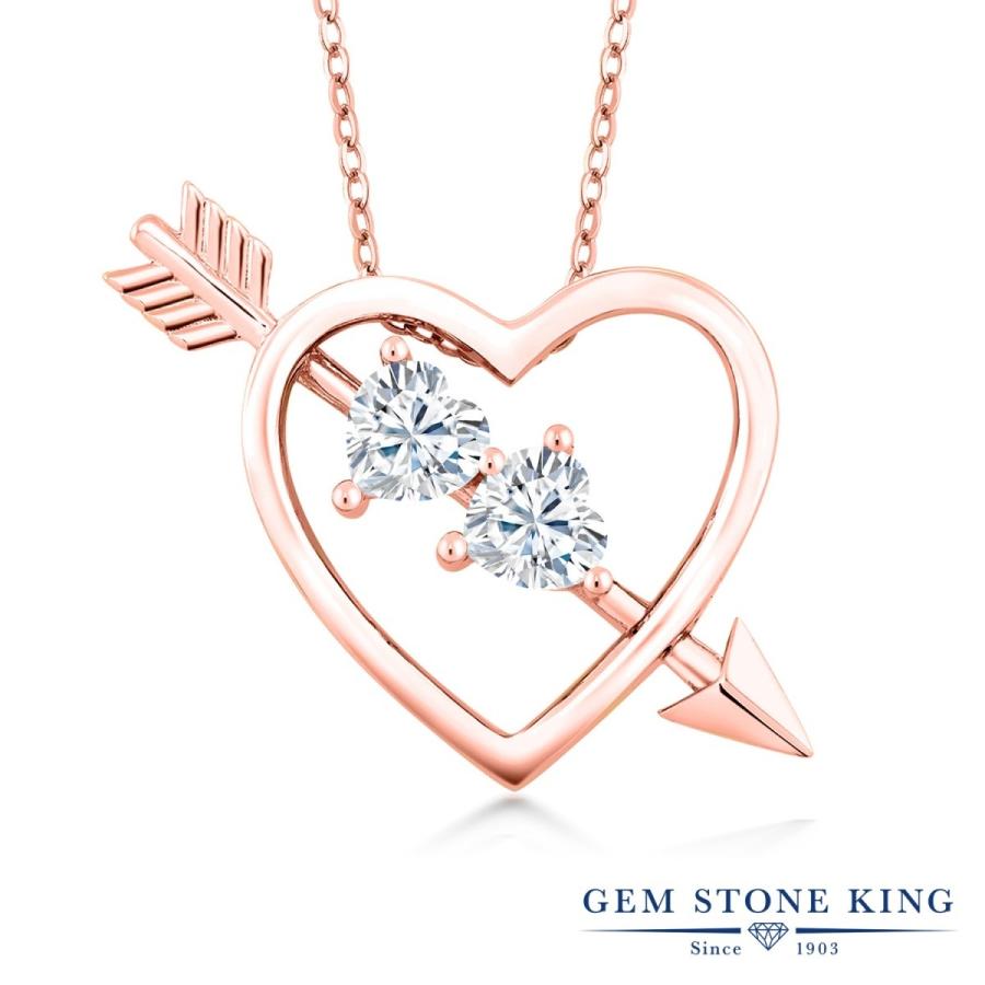 モアサナイト ネックレス レディース ピンクゴールド 加工 Forever Brilliant プレゼント 女性 ブランド