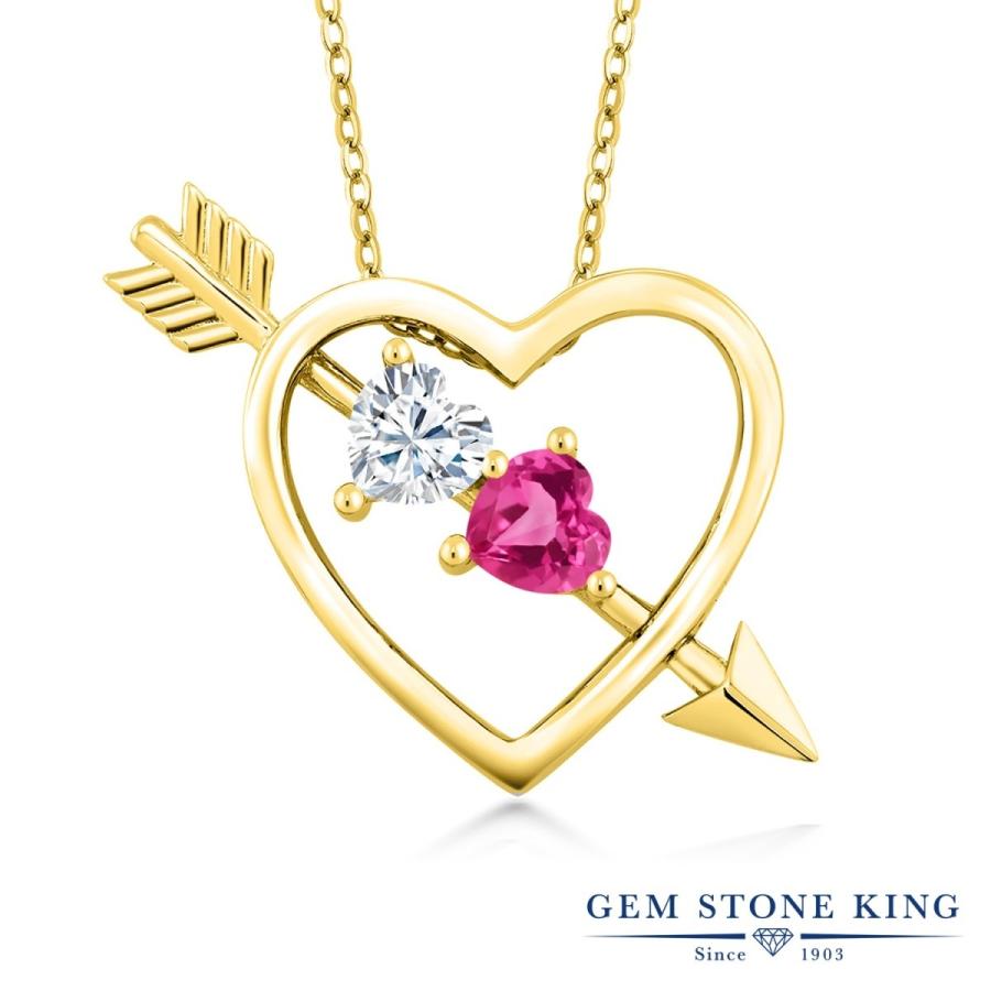 モアサナイト ネックレス レディース イエローゴールド 加工 Forever Brilliant プレゼント 女性 ブランド