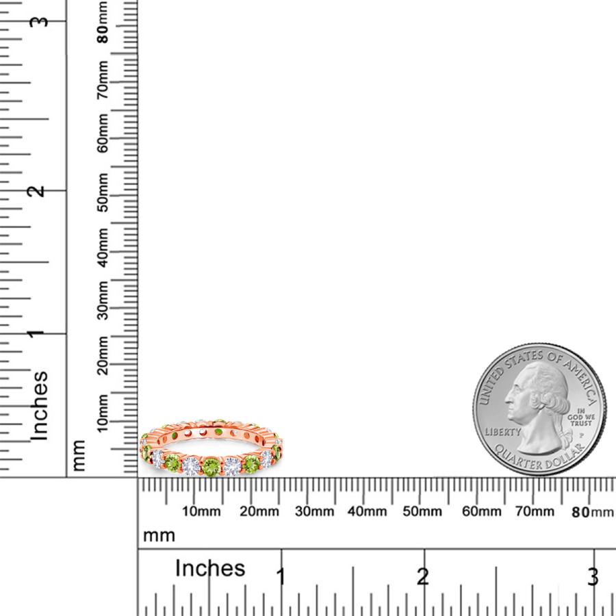 天然 ペリドット エタニティリング レディース 指輪 ピンクゴールド 加工 天然石 8月 誕生石 お守り 誕生日プレゼント 女性 ブランド｜gemstoneking｜04