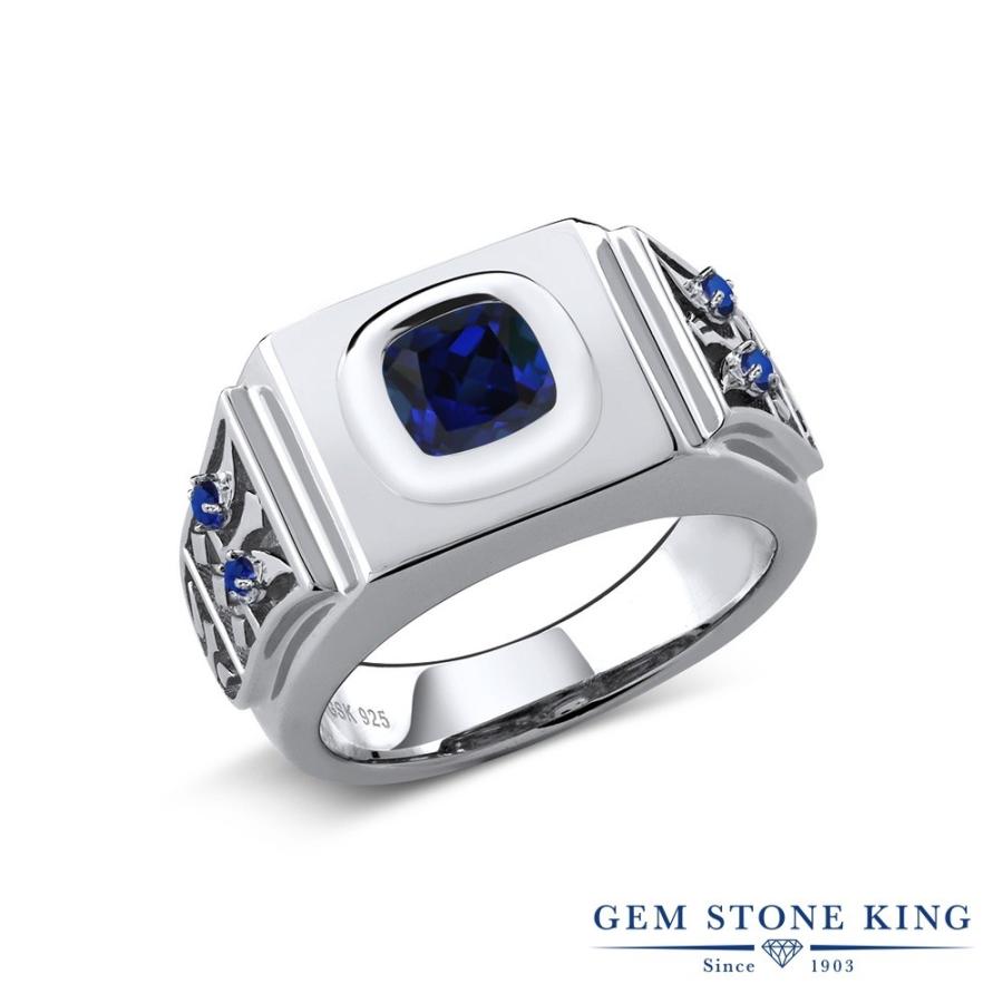 シンセティック サファイア リング レディース 指輪 9月 誕生石 お守り 誕生日プレゼント 女性 ブランド