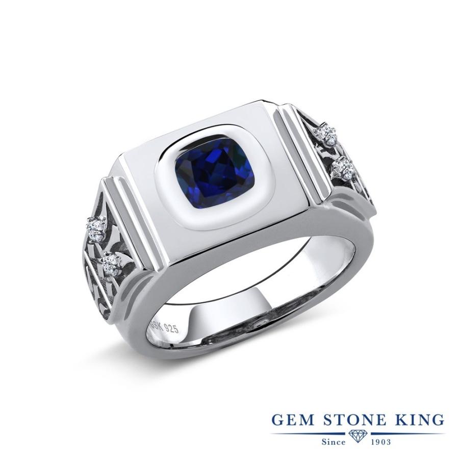 シンセティック サファイア リング レディース 指輪 9月 誕生石 お守り 誕生日プレゼント 女性 ブランド