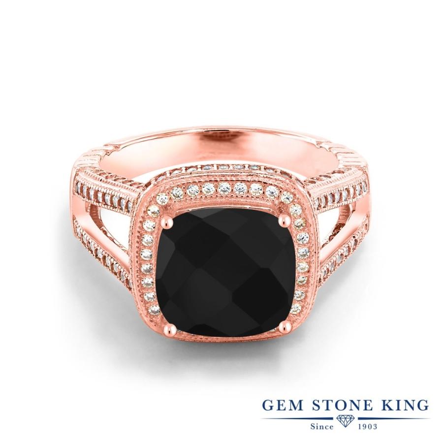 天然 オニキス リング レディース 指輪 ピンクゴールド 加工 天然石 8月 誕生石 お守り 誕生日プレゼント 女性 ブランド