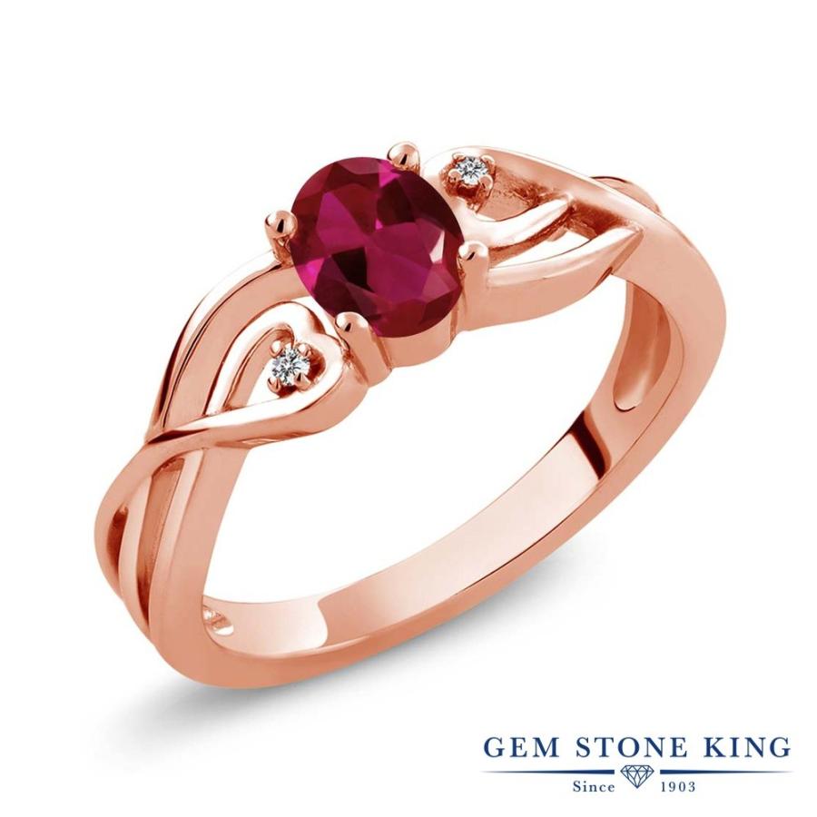 シンセティック ルビー リング レディース 指輪 ピンクゴールド 加工 7月 誕生石 お守り 誕生日プレゼント 女性 ブランド
