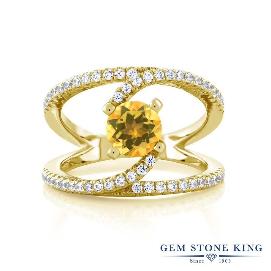 天然 シトリン リング レディース 指輪 イエローゴールド 加工 天然石 11月 誕生石 お守り 誕生日プレゼント 女性 ブランド