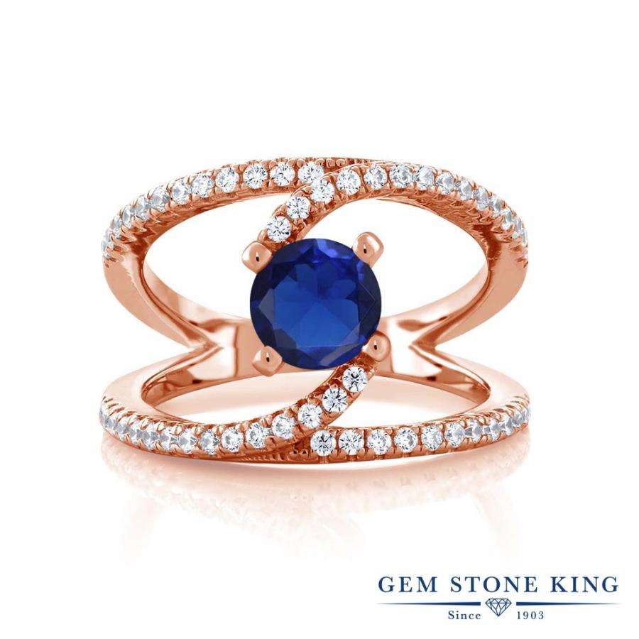 シンセティック サファイア リング レディース 指輪 ピンクゴールド 加工 9月 誕生石 お守り 誕生日プレゼント 女性 ブランド