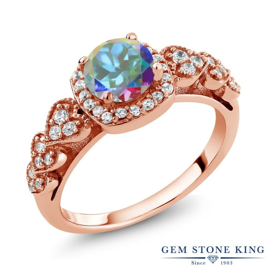 天然 ミスティック トパーズ リング レディース 指輪 ピンクゴールド 加工 天然石 お守り ブランド