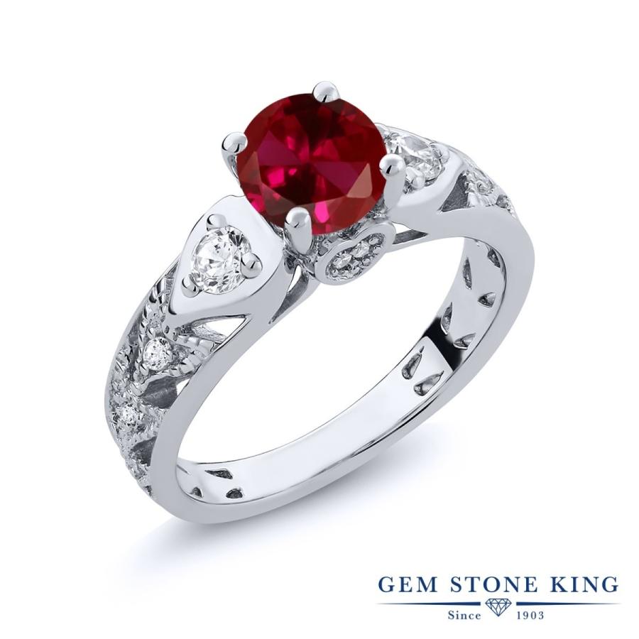 シンセティック ルビー リング レディース 指輪 7月 誕生石 お守り 誕生日プレゼント 女性 ブランド