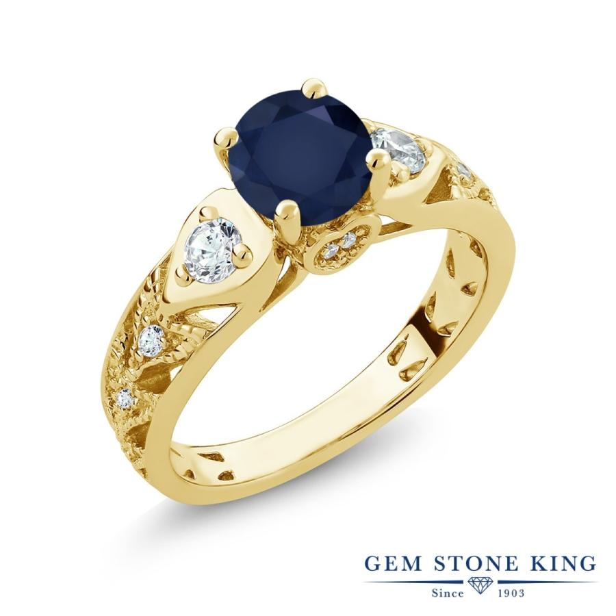 天然 サファイア リング レディース 指輪 イエローゴールド 加工 天然石 9月 誕生石 お守り 誕生日プレゼント 女性 ブランド