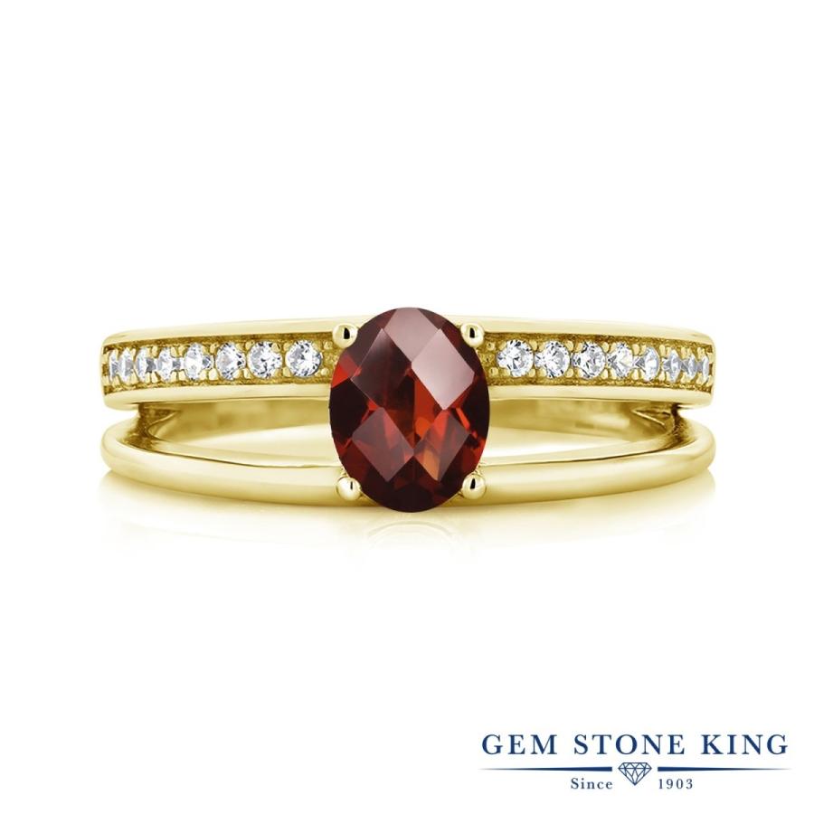 天然 ガーネット リング レディース 指輪 イエローゴールド 加工 天然石 1月 誕生石 お守り 誕生日プレゼント 女性 ブランド