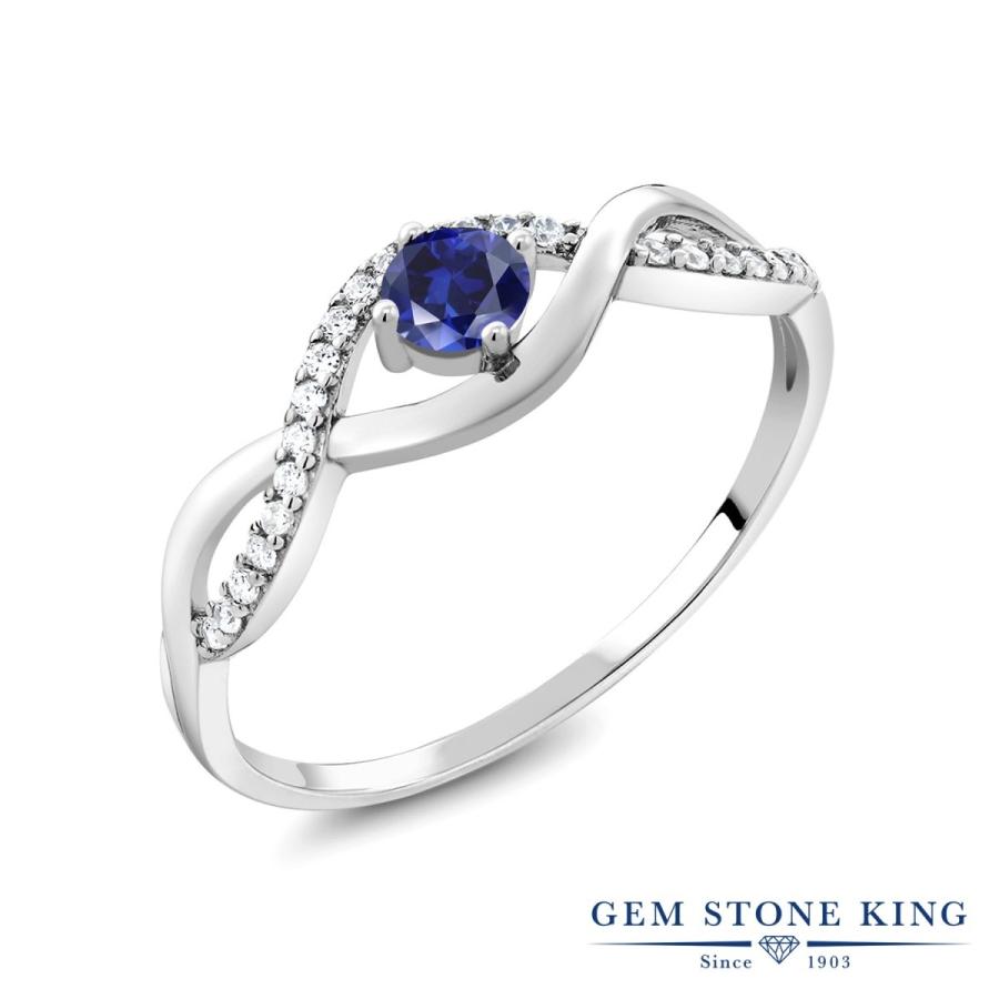 シンセティック サファイア リング レディース 指輪 9月 誕生石 お守り 誕生日プレゼント 女性 ブランド