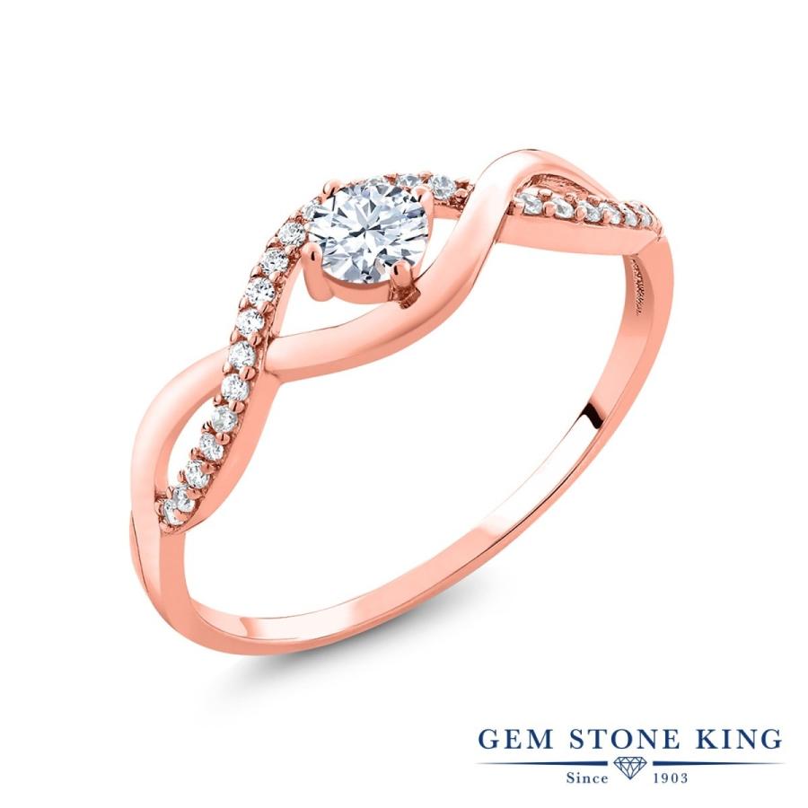 ホワイト ジルコニア リング レディース 指輪 ピンクゴールド 加工 CZ プレゼント 女性 ブランド ファッション通販 ジュエリー・アクセサリー リング 指輪 レディース