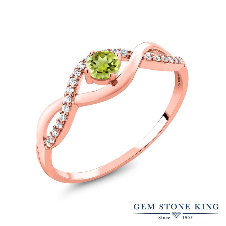 天然 ペリドット リング レディース 指輪 ピンクゴールド 加工 天然石 8月 誕生石 お守り 誕生日プレゼント 女性 ブランド