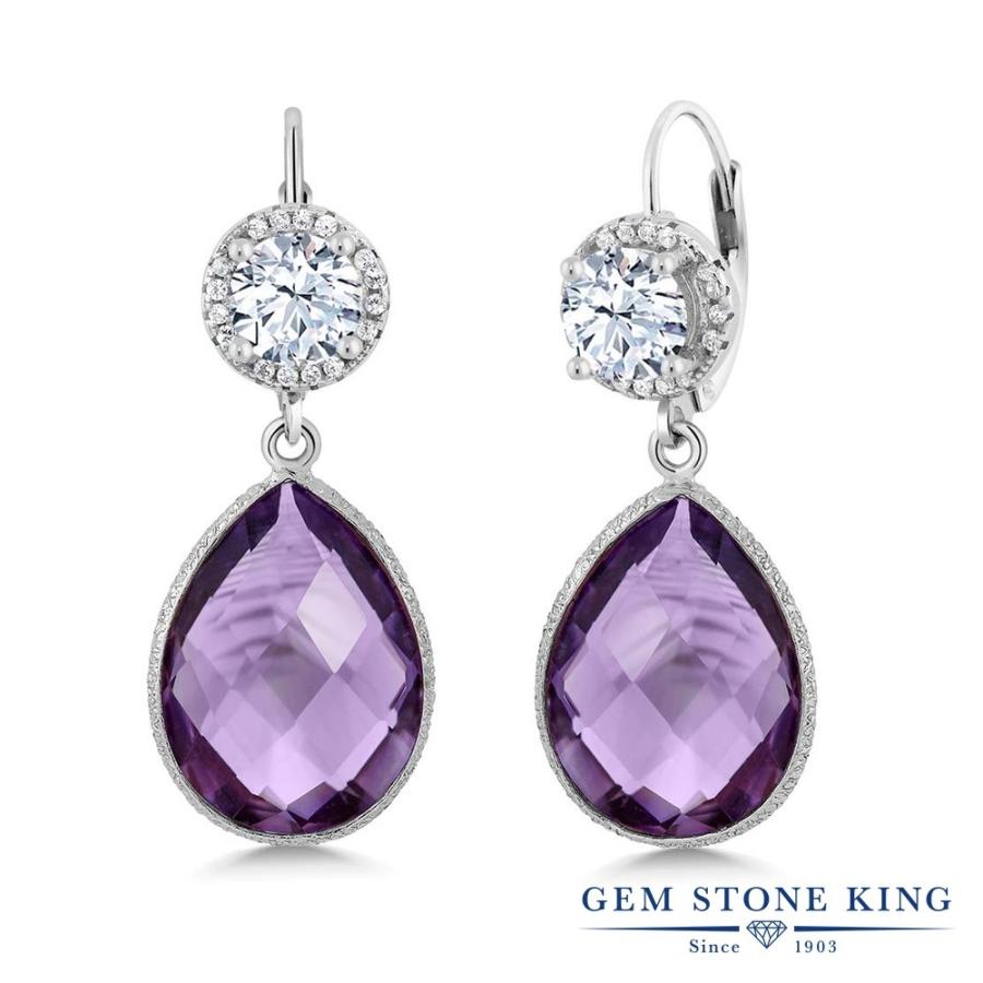 シンセティック ホワイトサファイア ピアス レディース 9月 誕生石 お守り 誕生日プレゼント 女性 アレルギー対応 ブランド