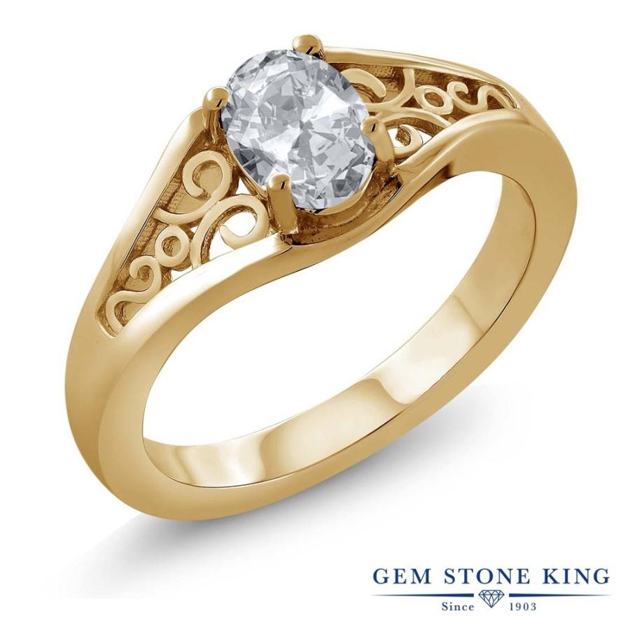 天然 ホワイトトパーズ リング レディース 指輪 イエローゴールド 加工 天然石 11月 誕生石 お守り 誕生日プレゼント 女性 ブランド