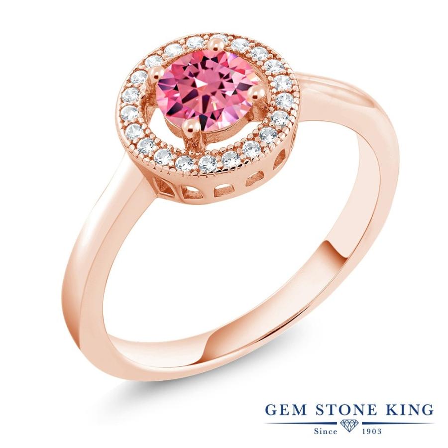 ファンシーピンク ジルコニア リング レディース 指輪 ピンクゴールド 加工 CZ プレゼント 女性 ブランド