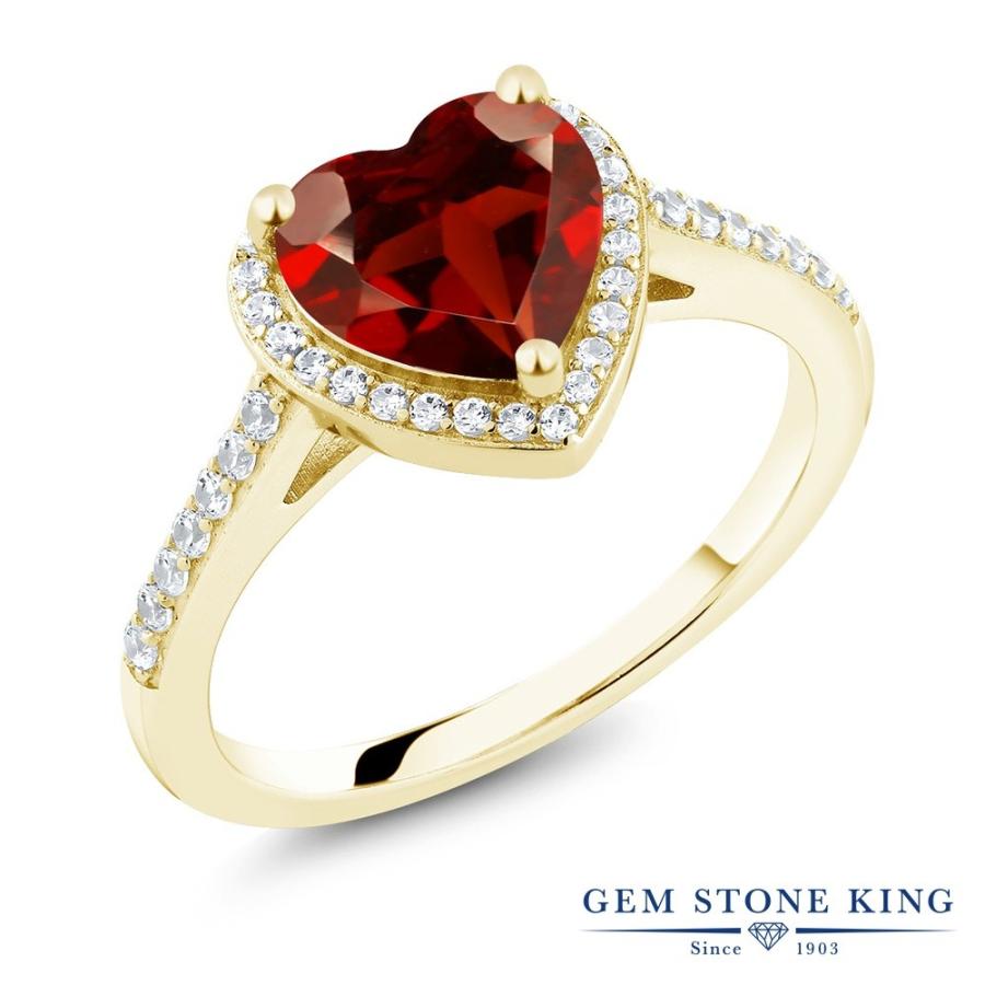 天然 ガーネット リング レディース 指輪 イエローゴールド 加工 天然石 1月 誕生石 お守り 誕生日プレゼント 女性 ブランド