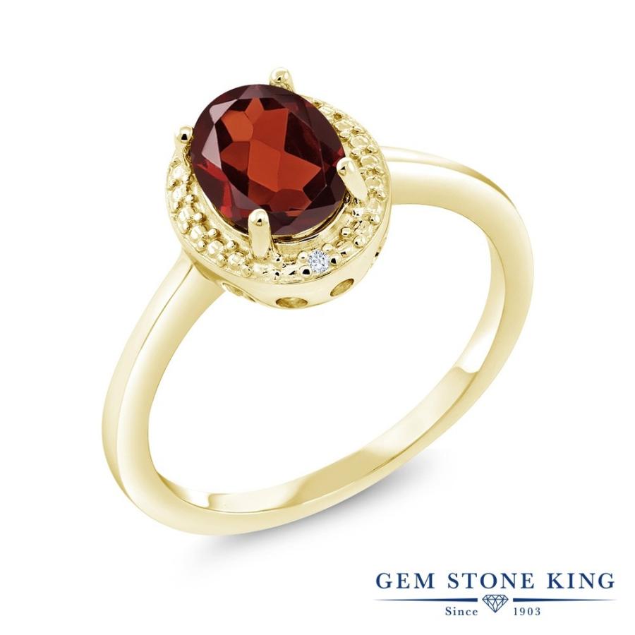 天然 ガーネット リング レディース 指輪 イエローゴールド 加工 天然石 1月 誕生石 お守り 誕生日プレゼント 女性 ブランド