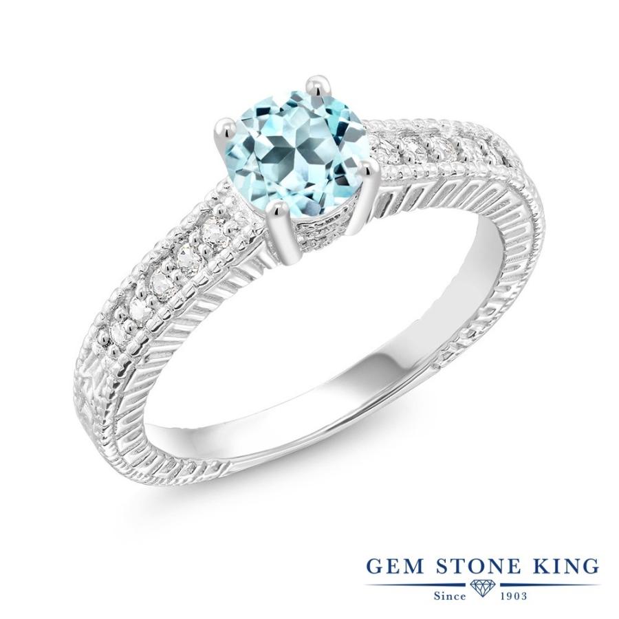 天然 スカイブルートパーズ リング レディース 指輪 天然石 11月 誕生石 お守り 誕生日プレゼント 女性 ブランド