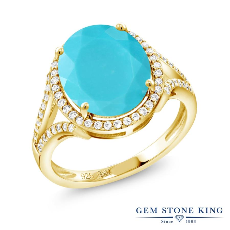 天然 ターコイズ リング レディース 指輪 トルコ石 イエローゴールド 加工 天然石 12月 誕生石 お守り 誕生日プレゼント 女性 ブランド