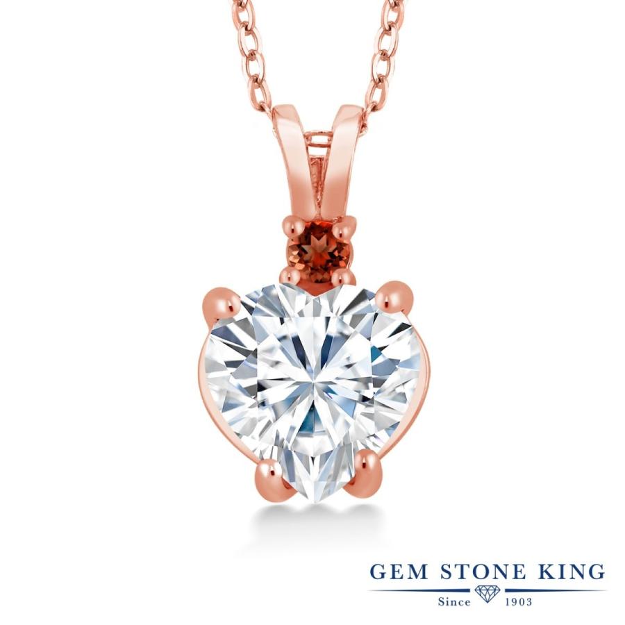 モアサナイト ネックレス レディース ピンクゴールド 加工 Forever Brilliant プレゼント 女性 ブランド