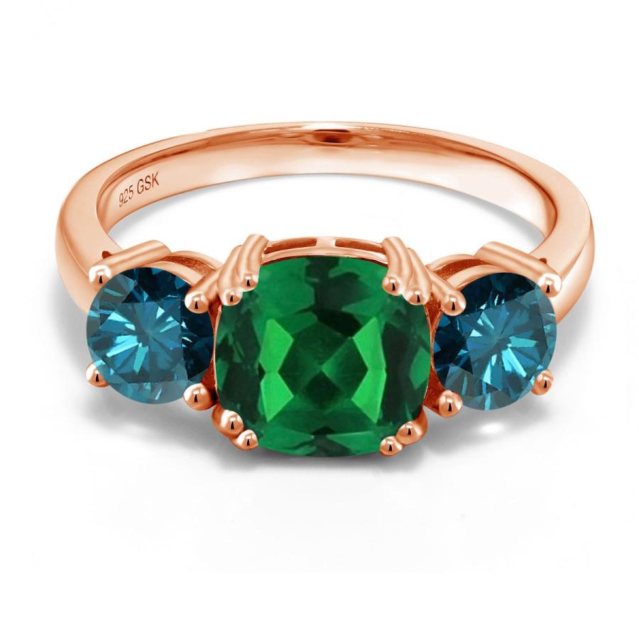 ナノ エメラルド リング レディース 指輪 ブランド ダイヤモンド ネックレス K18 一粒 0.3ct 鑑定書付 0.30ctup Gカラー FLクラス 3EXカット H&C CGL