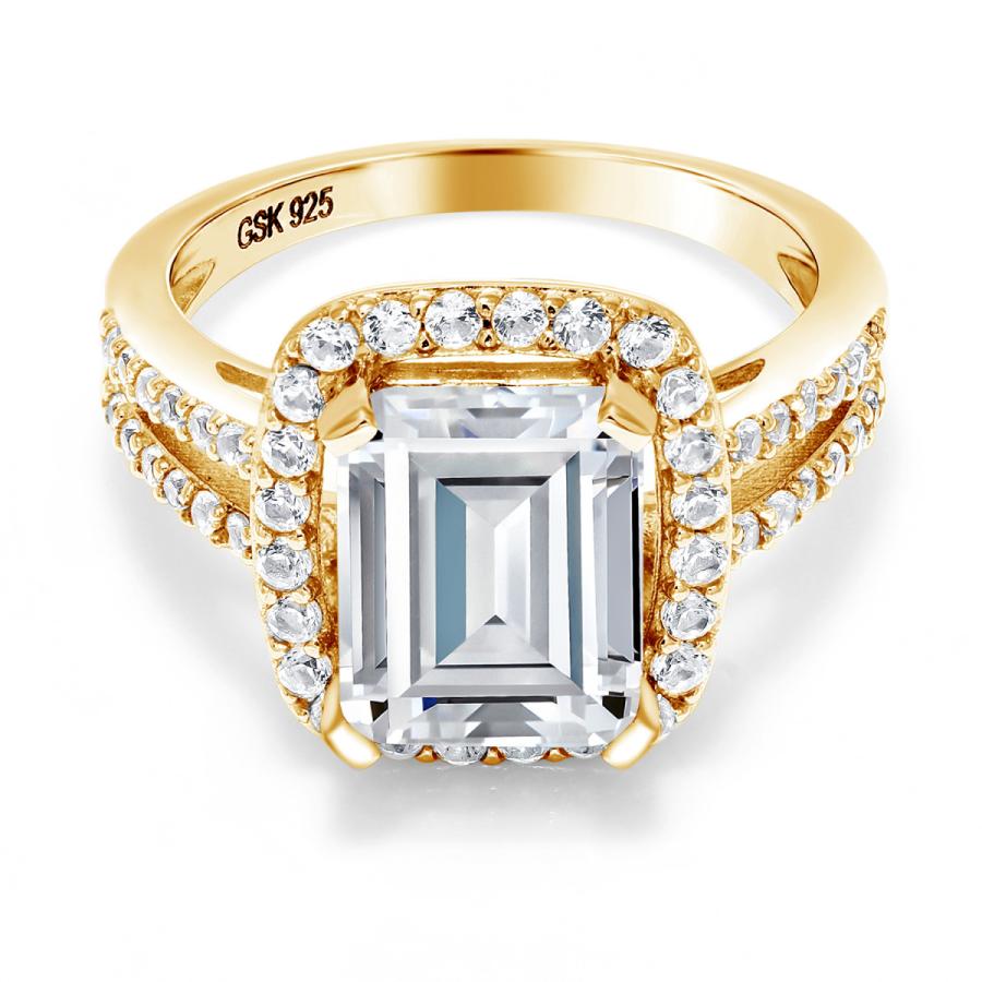 指輪 レディース リング モアサナイト イエローゴールド 加工 プレゼント 女性 ブランド モアサナイト Gem Stone King 3mm