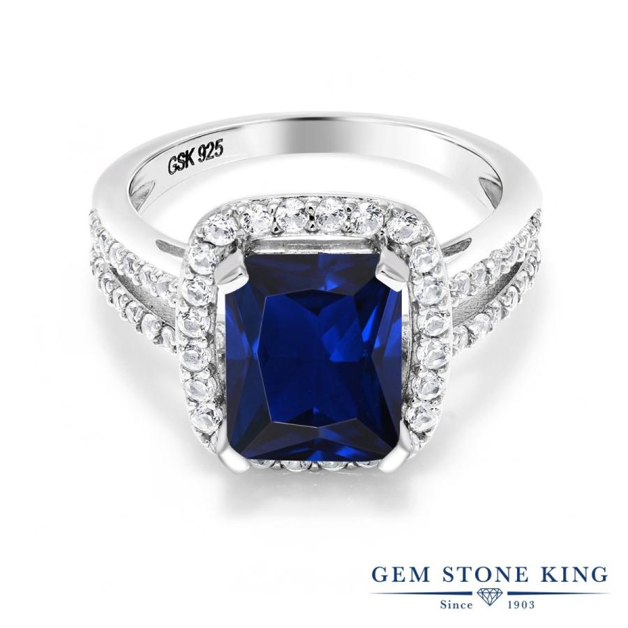 シンセティック サファイア リング レディース 指輪 9月 誕生石 お守り 誕生日プレゼント 女性 ブランド