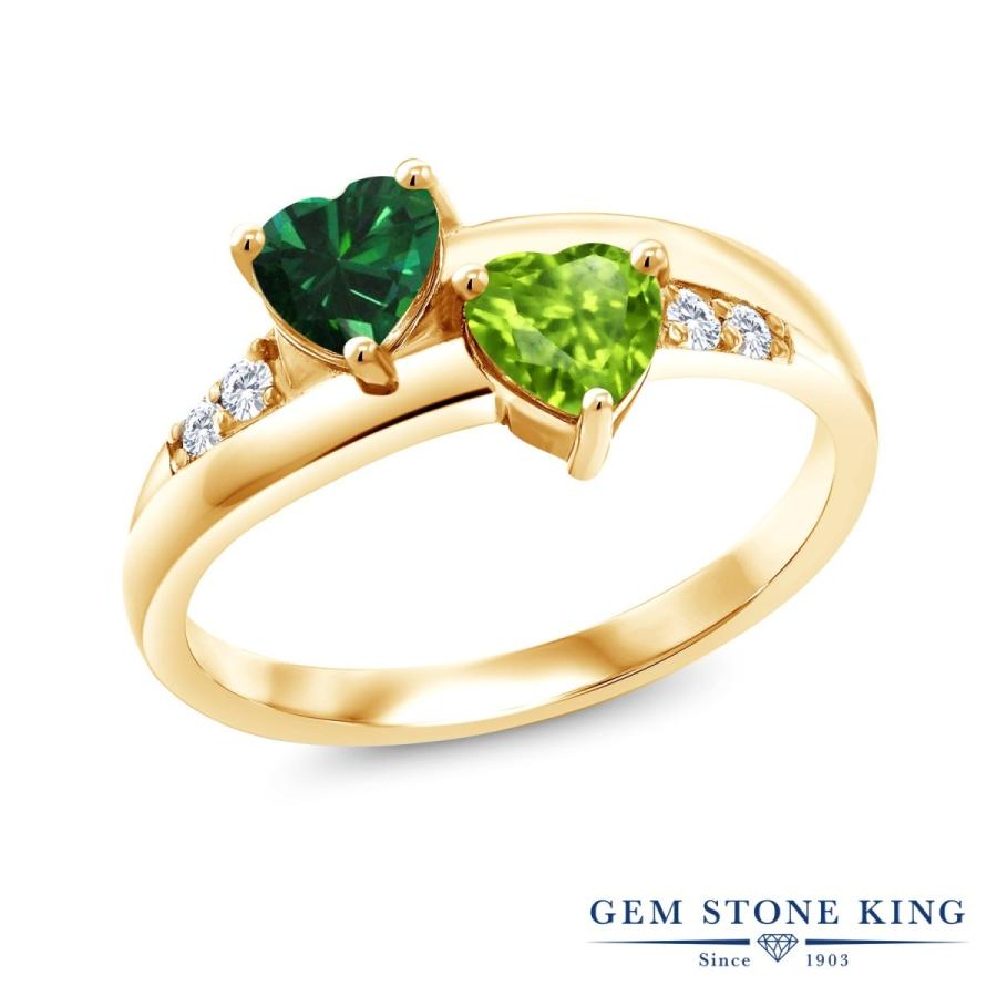 ナノ エメラルド リング レディース 指輪 イエローゴールド 加工 ブランド