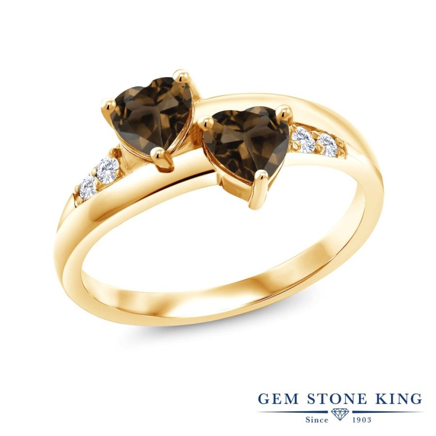 天然 スモーキークォーツ リング レディース 指輪 イエローゴールド 加工 天然石 お守り ブランド