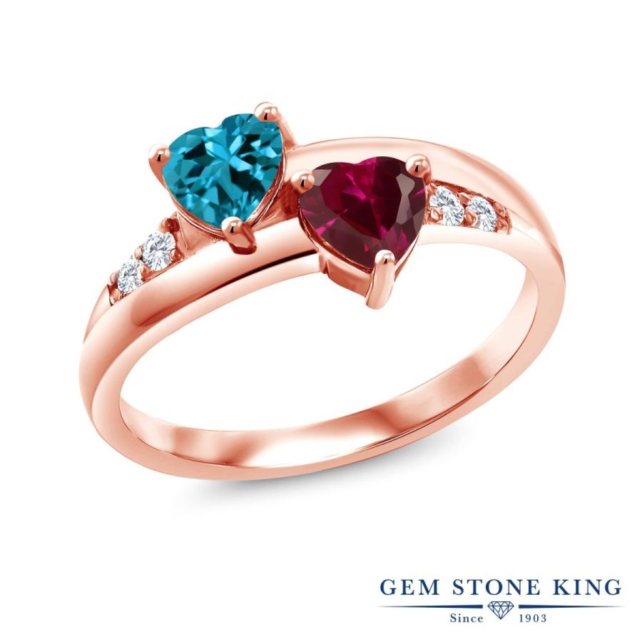 天然 ロンドンブルートパーズ リング レディース 指輪 ピンクゴールド 加工 天然石 11月 誕生石 お守り 誕生日プレゼント 女性 ブランド