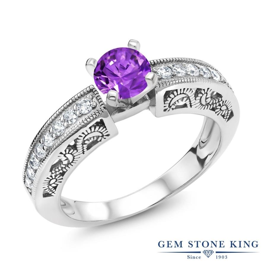 パープル ジルコニア リング レディース 指輪 CZ プレゼント 女性 ブランド 送料無料 指輪 リング 紫 パープル ジルコニア