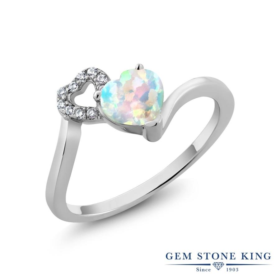 シミュレイテッド ホワイトオパール リング レディース 指輪 10月 誕生石 お守り 誕生日プレゼント 女性 ブランド