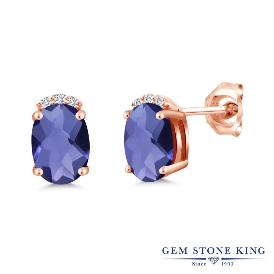 天然 アイオライト ピアス レディース ピンクゴールド 加工 天然石 3月 誕生石 お守り 誕生日プレゼント 女性 アレルギー対応 ブランド