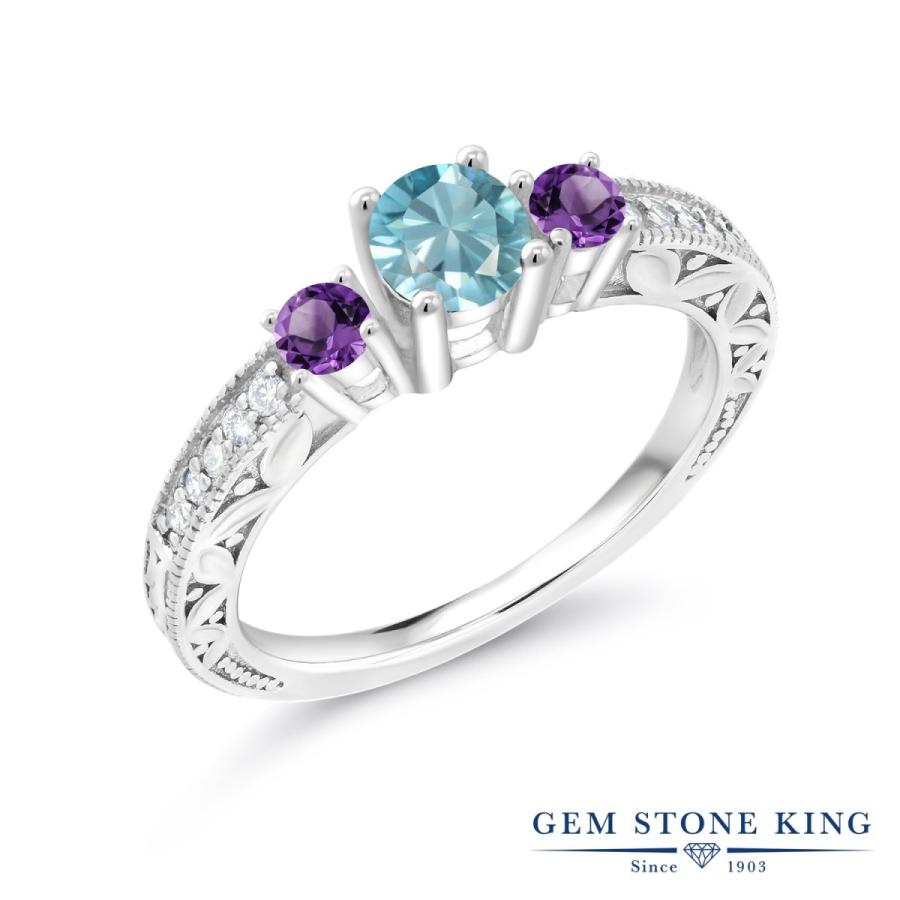 天然 ブルージルコン リング レディース 指輪 天然石 12月 誕生石 お守り 誕生日プレゼント 女性 ブランド