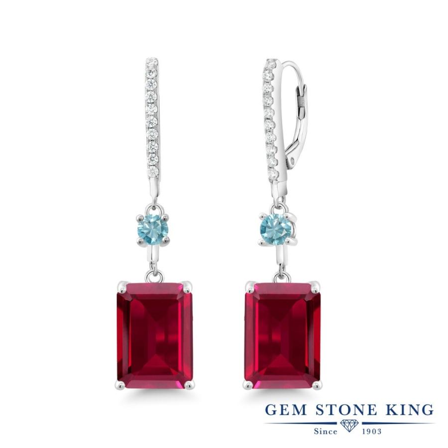 シンセティック ルビー ピアス レディース 7月 誕生石 お守り 誕生日プレゼント 女性 アレルギー対応 ブランド