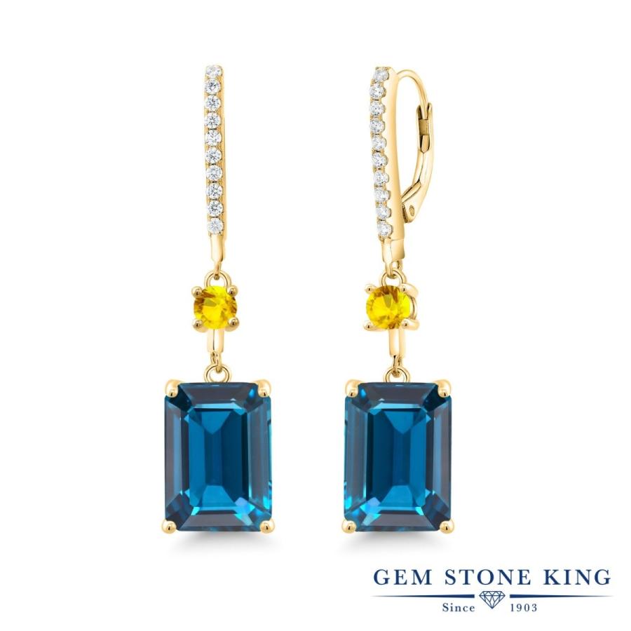 手数料安い 天然 ロンドンブルートパーズ ピアス レディース シルバー イエローゴールド 加工 大粒 ぶら下がり 揺れる 天然石 11月 誕生石 金属アレルギー対応 Mgz 1568 Oct T Lbl S Y Cz W Ypss Gem Stone King 通販 Yahoo ショッピング 新発