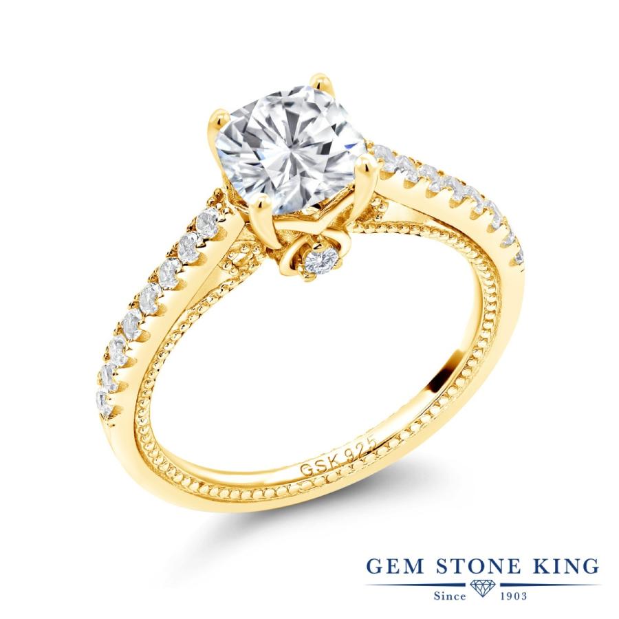 指輪 レディース リング モアサナイト イエローゴールド 加工 プレゼント 女性 ブランド