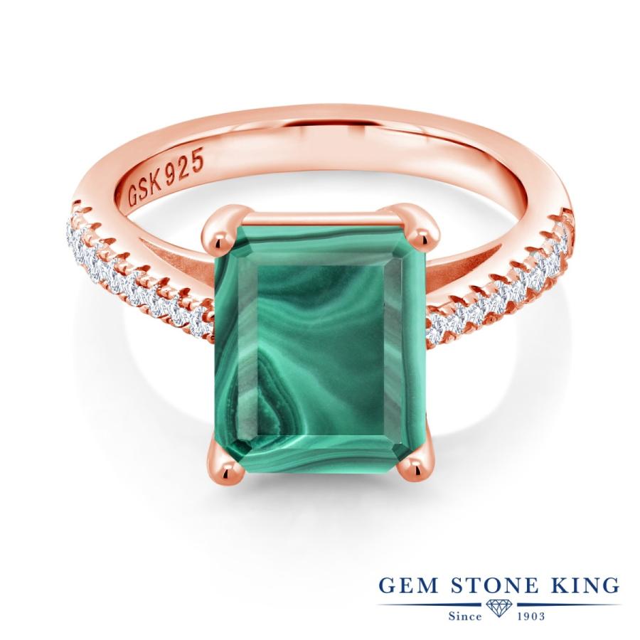 天然 マラカイト リング レディース 指輪 ピンクゴールド 加工 天然石 お守り ブランド