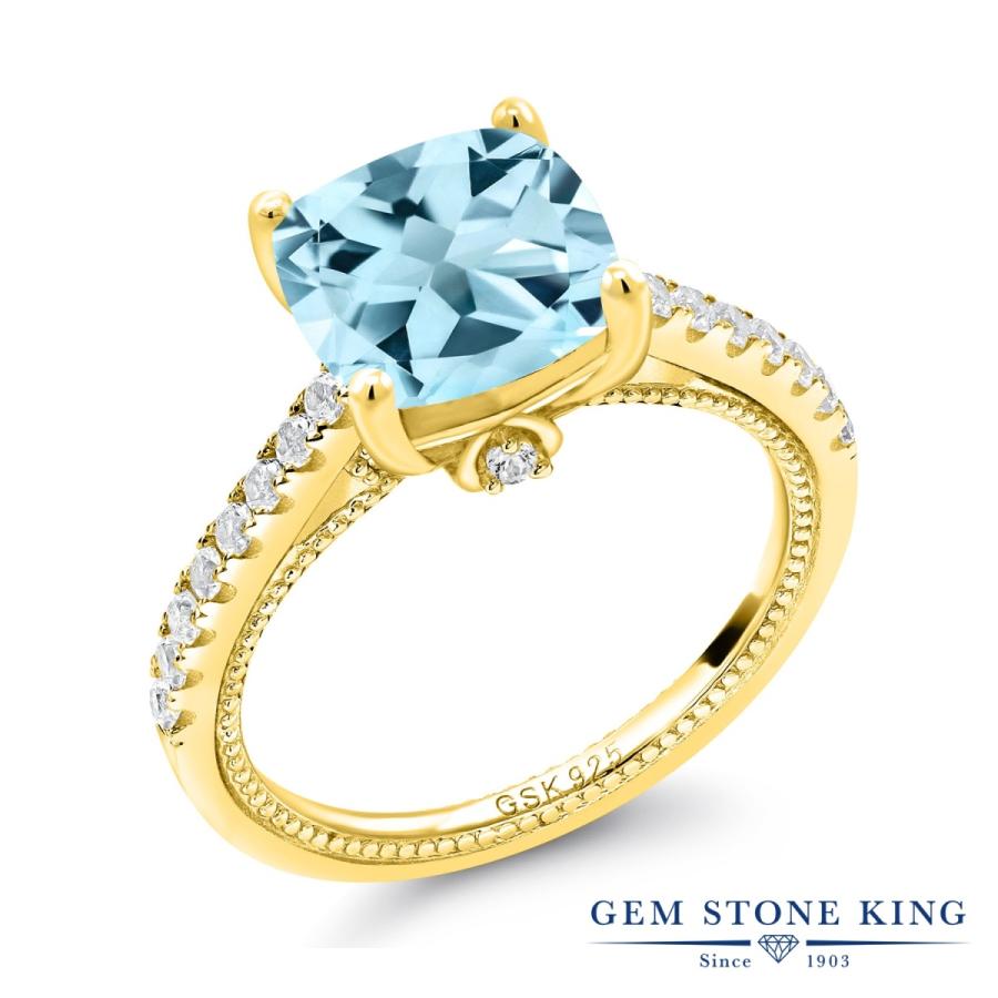 50 Off 天然 スカイブルートパーズ 指輪 レディース リング イエローゴールド 加工 マルチストーン 天然石 11月 誕生石 高知インター店 World Of Heating De