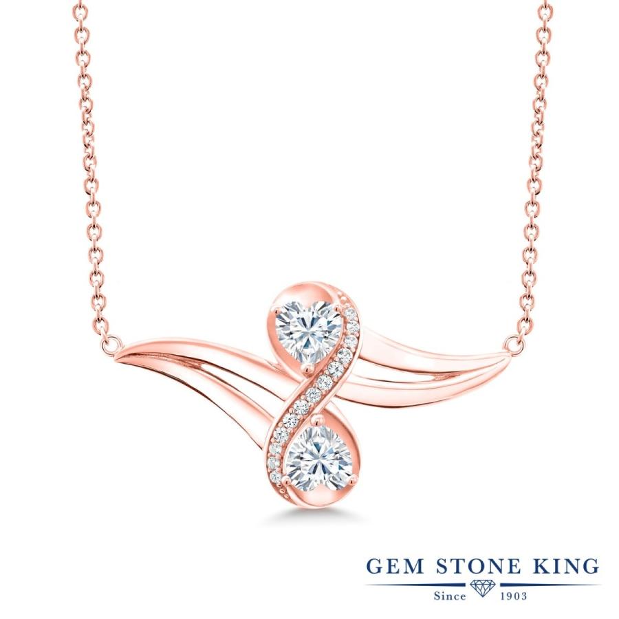 モアサナイト ネックレス レディース ピンクゴールド 加工 Forever Brilliant プレゼント 女性 ブランド