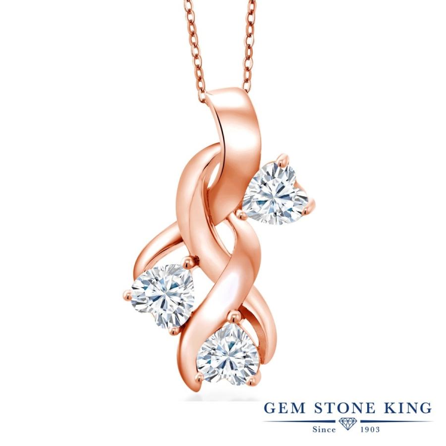 モアサナイト ネックレス レディース ピンクゴールド 加工 Forever Brilliant プレゼント 女性 ブランド