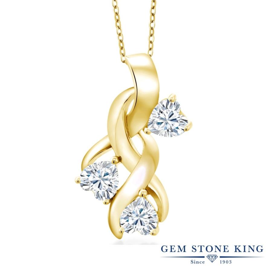 モアサナイト ネックレス レディース イエローゴールド 加工 Forever Brilliant プレゼント 女性 ブランド