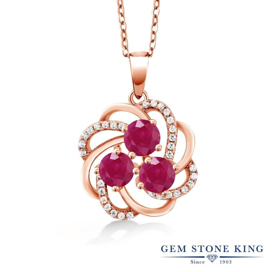 天然 ルビー ネックレス レディース ピンクゴールド 加工 天然石 7月 誕生石 お守り 誕生日プレゼント 女性 ブランド