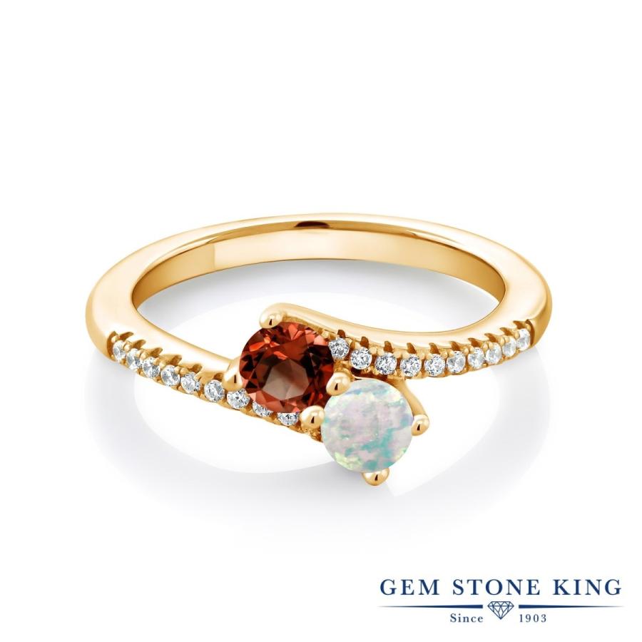 天然 ガーネット リング レディース 指輪 イエローゴールド 加工 天然石 1月 誕生石 お守り 誕生日プレゼント 女性 ブランド