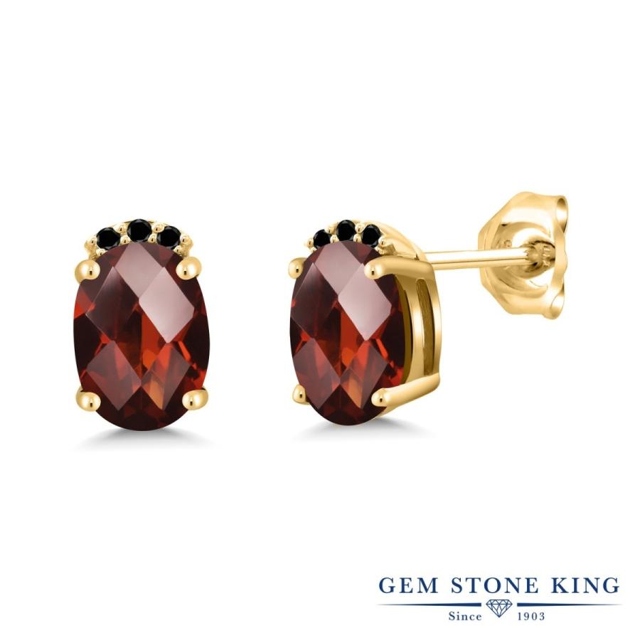 天然 ガーネット ピアス レディース イエローゴールド 加工 天然石 1月 誕生石 お守り 誕生日プレゼント 女性 アレルギー対応 ブランド