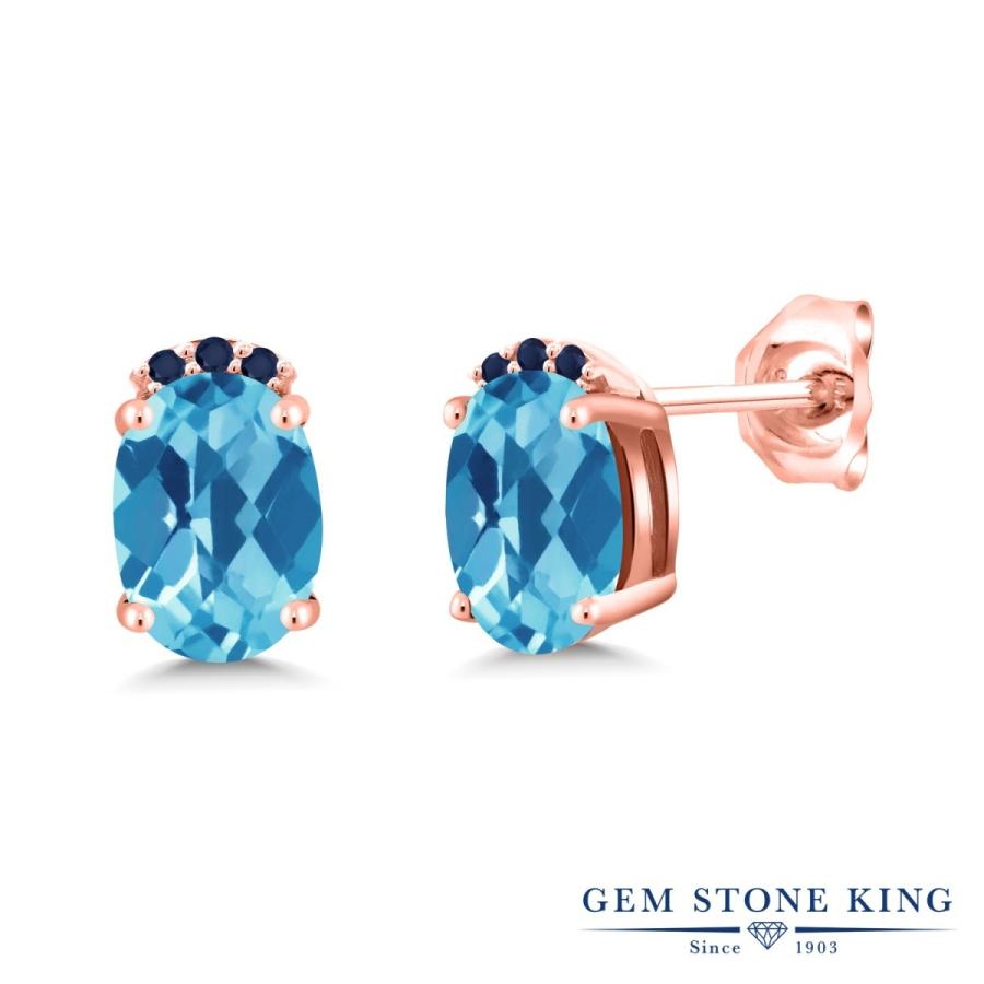 天然 スイスブルートパーズ ピアス レディース ピンクゴールド 加工 天然石 11月 誕生石 お守り 誕生日プレゼント 女性 アレルギー対応 ブランド