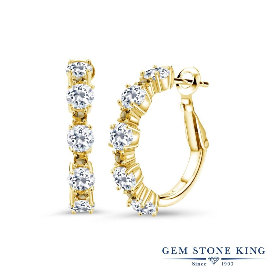 在庫限りッ アウトレット 天然 ホワイトトパーズ ピアス レディース シルバー イエローゴールド 加工 フープ 天然石 11月 誕生石 金属アレルギー対応 Mgz 1638 Rd T W Ci Y Ypss Gem Stone King 通販 Yahoo ショッピング 激安の Www Skylanceronline Com