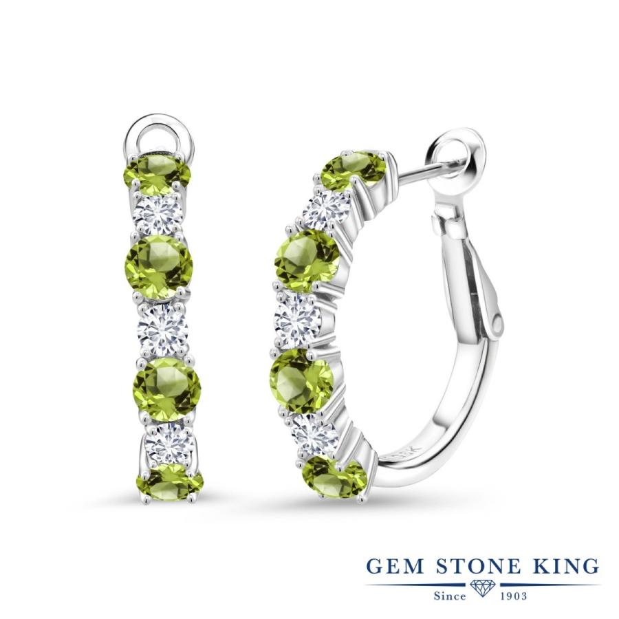 天然 ペリドット ピアス レディース 天然石 8月 誕生石 ブランド