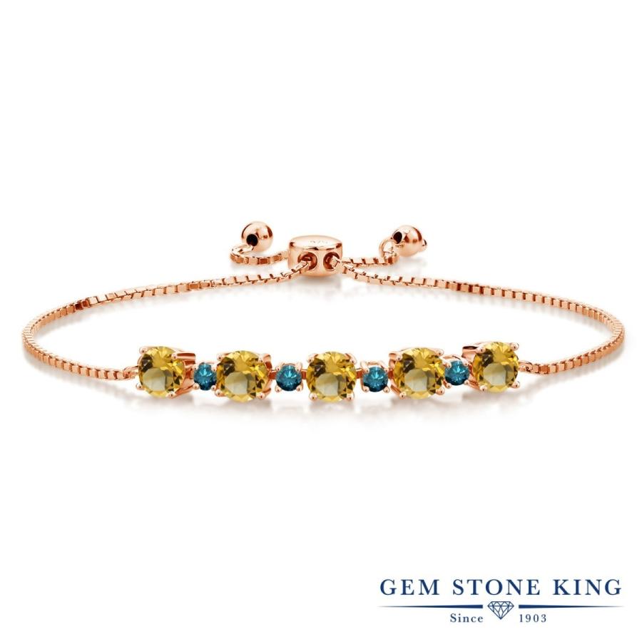 天然 シトリン ブレスレット レディース ピンクゴールド 加工 天然石 11月 誕生石 お守り 誕生日プレゼント 女性 40代 50代 ブランド