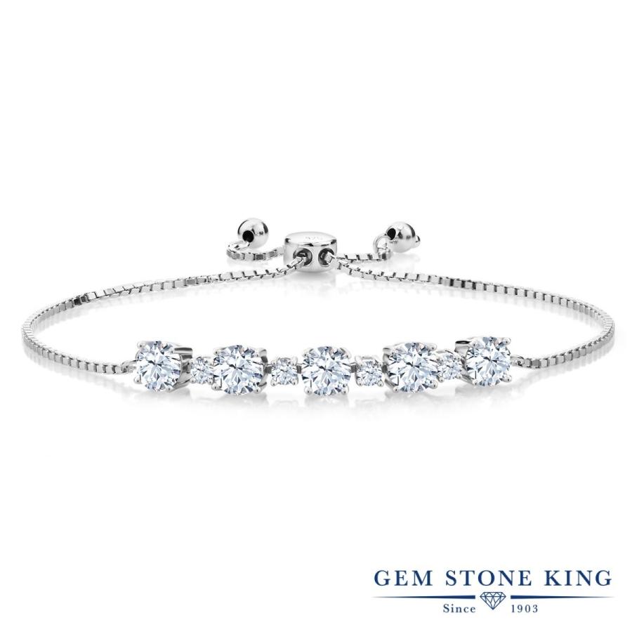 ホワイト ジルコニア ブレスレット レディース CZ プレゼント 女性 40代 50代 ブランド